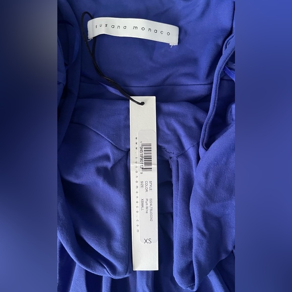 Susana Monaco  Romper with Ruched Waistband
Size XS 
NWT
Color: Plum Wine - Picture 3 of 4